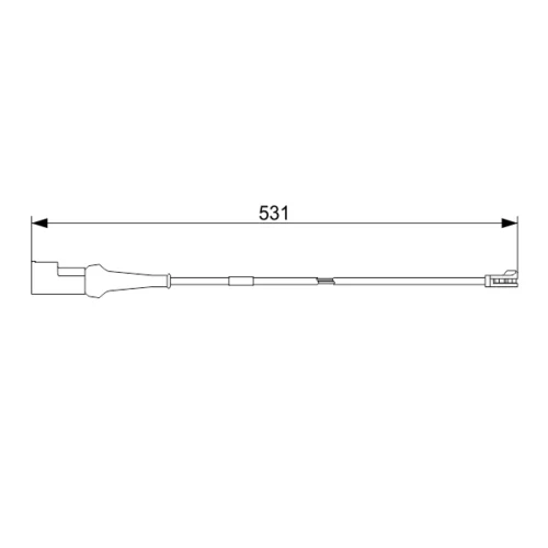 Výstražný kontakt opotrebenia brzdového obloženia BOSCH 1 987 473 551