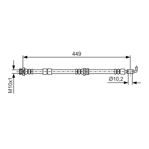 Brzdová hadica BOSCH 1 987 481 722