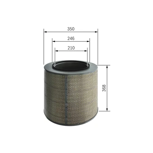 Vzduchový filter BOSCH F 026 400 280 - obr. 5