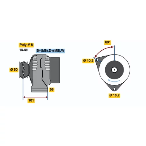 Alternátor BOSCH 0 120 465 014