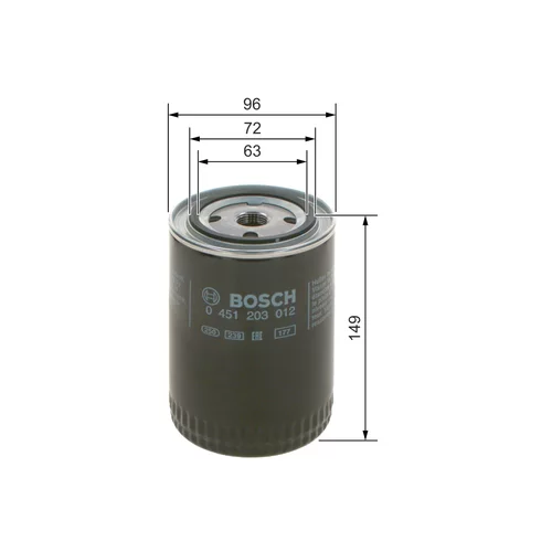 Olejový filter BOSCH 0 451 203 012 - obr. 4