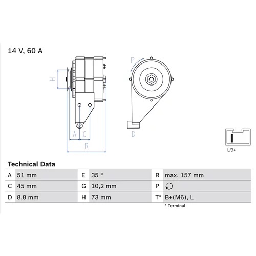 Alternátor BOSCH 0 986 038 841