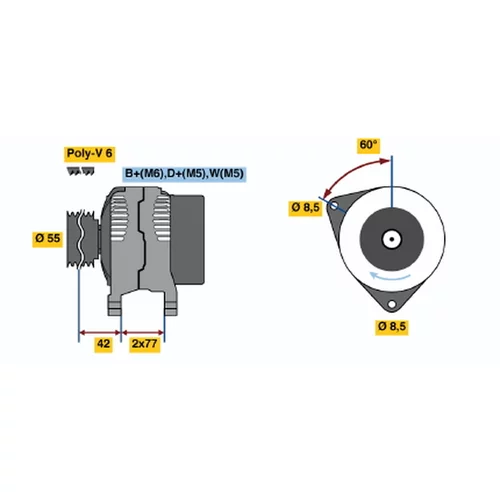 Alternátor BOSCH 0 986 038 990