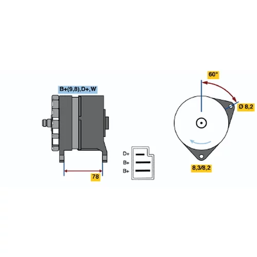 Alternátor BOSCH 0 986 044 571