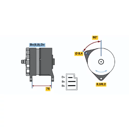 Alternátor BOSCH 0 986 044 581