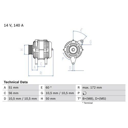 Alternátor 0 986 046 230 /BOSCH/