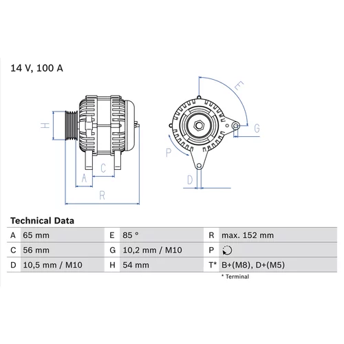 Alternátor BOSCH 0 986 047 270