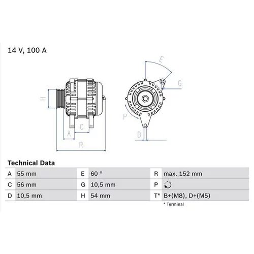 Alternátor BOSCH 0 986 047 280