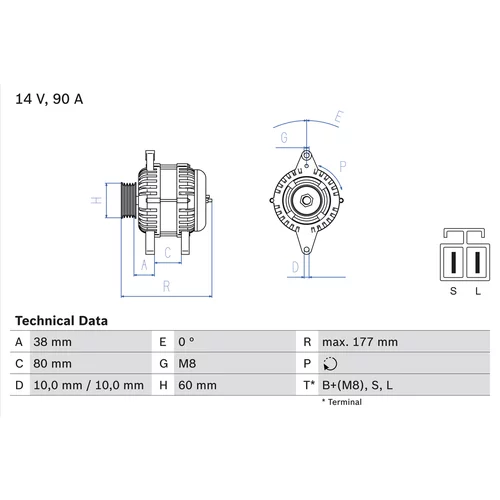 Alternátor BOSCH 0 986 049 800