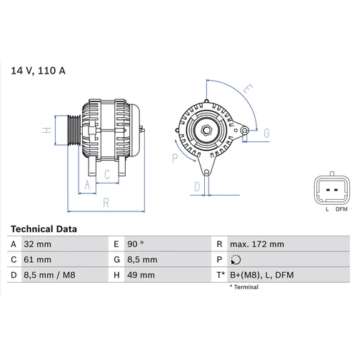 Alternátor BOSCH 0 986 080 330