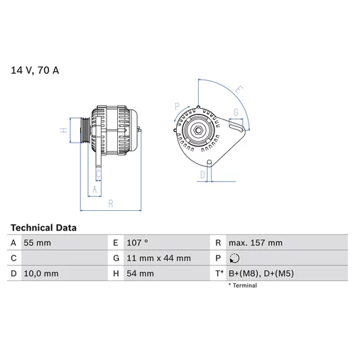 Alternátor BOSCH 0 986 080 490