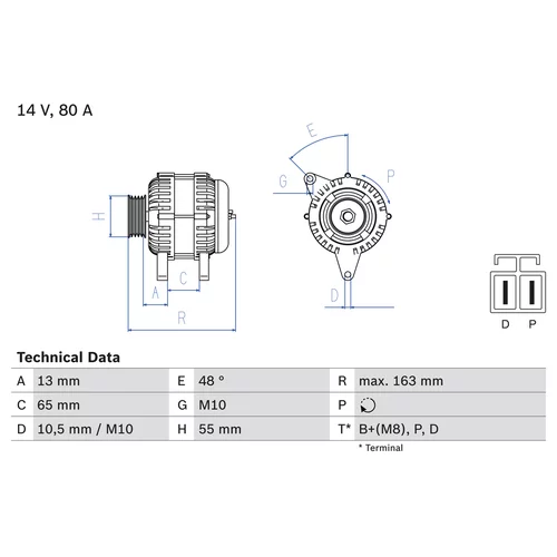 Alternátor BOSCH 0 986 082 710