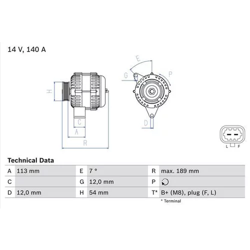 Alternátor BOSCH 0 986 083 820