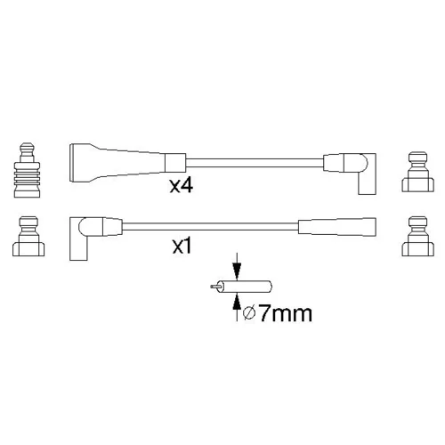Sada zapaľovacích káblov BOSCH 0 986 356 743 - obr. 4
