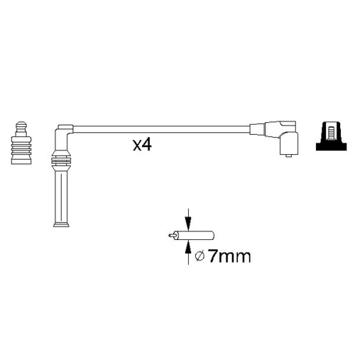 Sada zapaľovacích káblov BOSCH 0 986 356 808