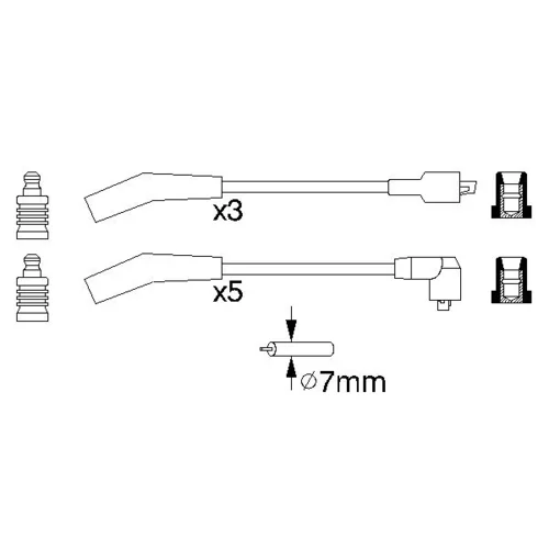 Sada zapaľovacích káblov BOSCH 0 986 356 819 - obr. 4