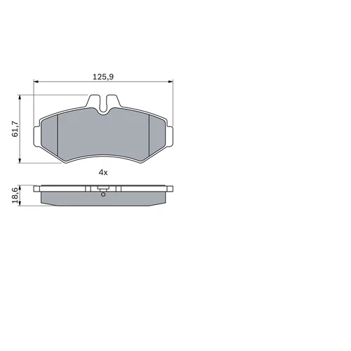 Sada brzdových platničiek kotúčovej brzdy BOSCH 0 986 424 877 - obr. 4