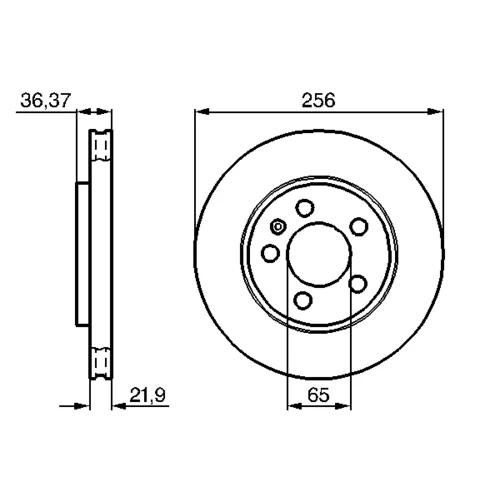 Brzdový kotúč 0 986 478 482 /BOSCH/ - obr. 4