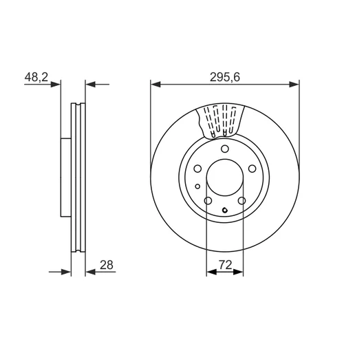 Brzdový kotúč 0 986 479 758 /BOSCH/