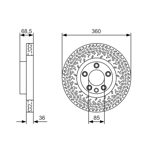 Brzdový kotúč 0 986 479 B12 /BOSCH/ - obr. 4