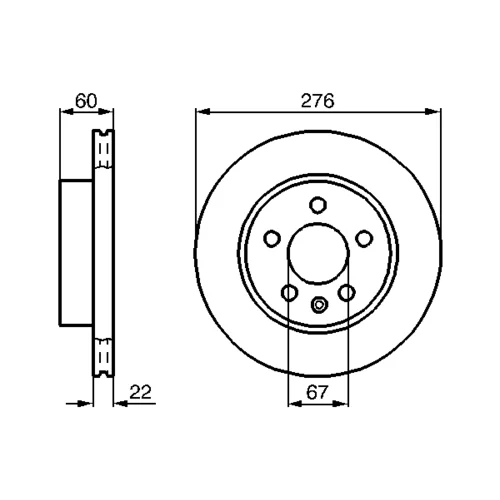 Brzdový kotúč 0 986 479 B53 /BOSCH/ - obr. 4