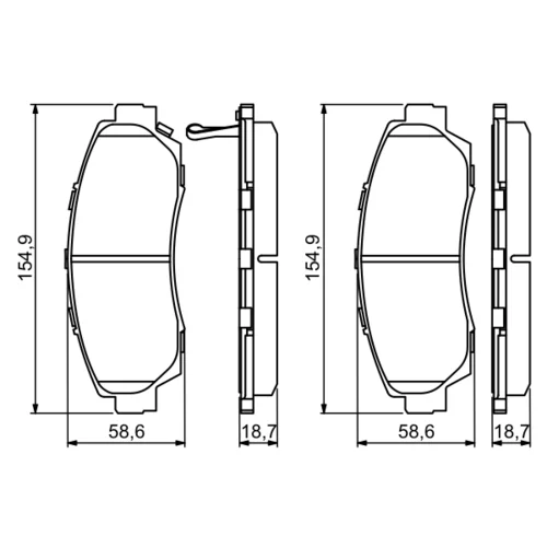 Sada brzdových platničiek kotúčovej brzdy BOSCH 0 986 494 308 - obr. 4