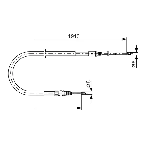 Ťažné lanko parkovacej brzdy 1 987 482 323 /BOSCH/