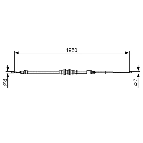 Ťažné lanko parkovacej brzdy BOSCH 1 987 482 785