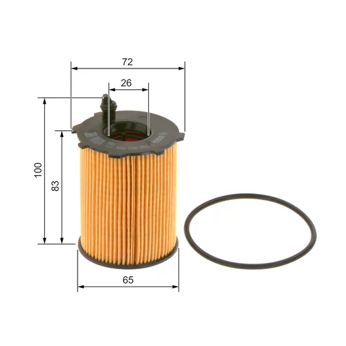 Olejový filter BOSCH F 026 407 159 - obr. 4