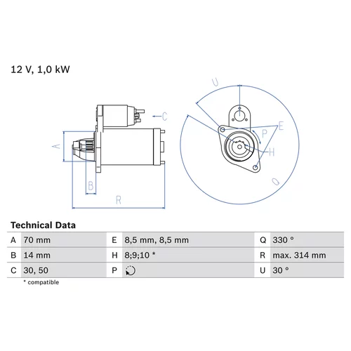 Štartér 0 986 018 570 /BOSCH/ - obr. 3