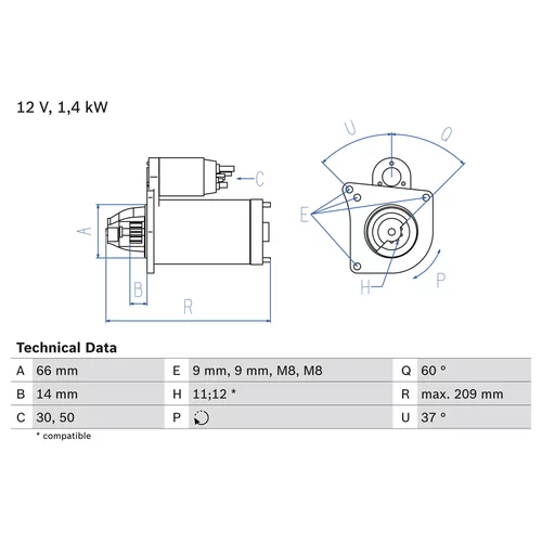 Štartér 0 986 021 651 /BOSCH/ - obr. 3