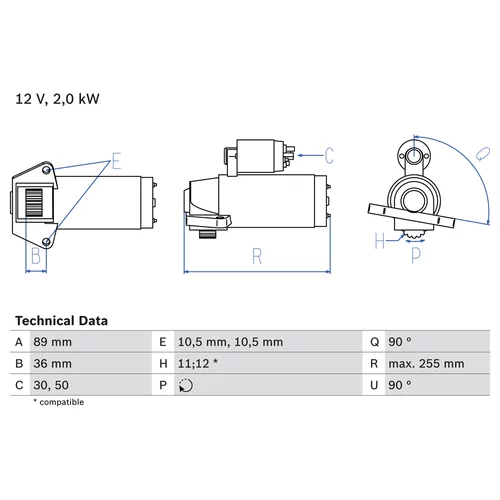 Štartér 0 986 021 810 /BOSCH/ - obr. 2