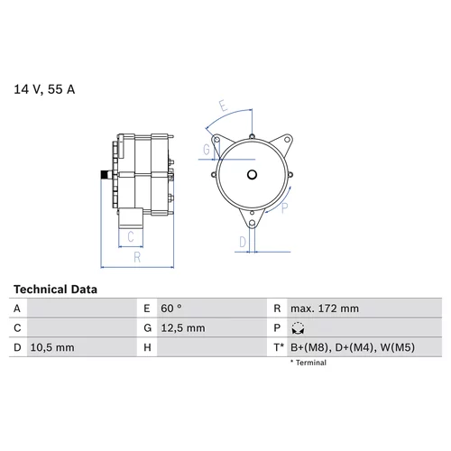 Alternátor BOSCH 0 986 034 260