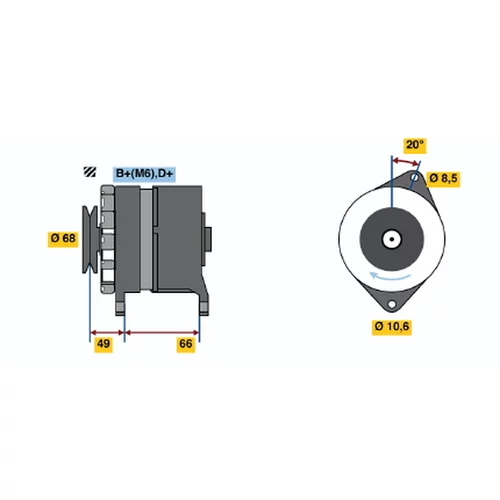 Alternátor BOSCH 0 986 036 841