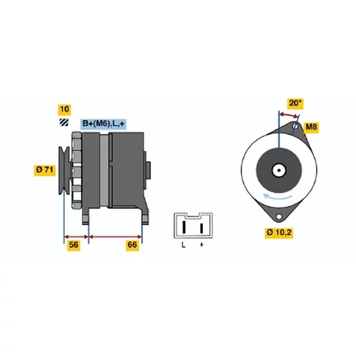 Alternátor BOSCH 0 986 039 971