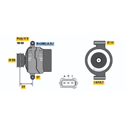 Alternátor BOSCH 0 986 044 611