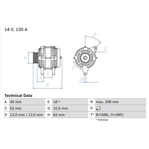 Alternátor 0 986 049 400 /BOSCH/