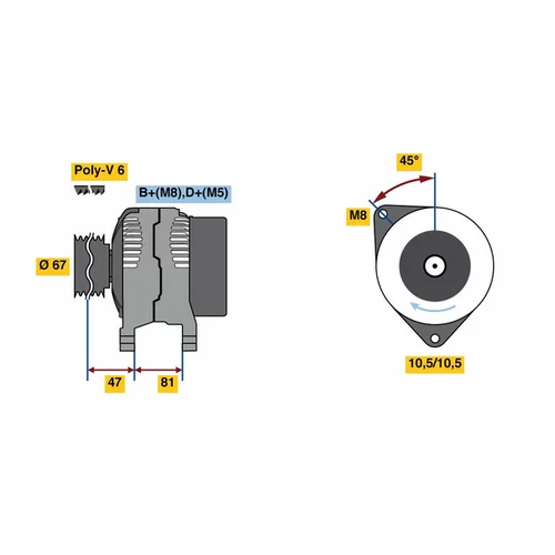 Alternátor BOSCH 0 986 080 120