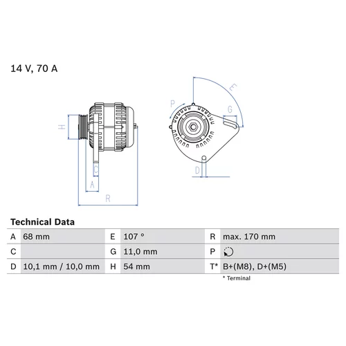 Alternátor BOSCH 0 986 080 560