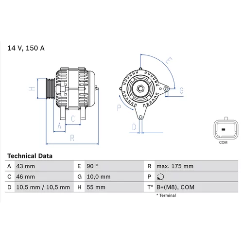 Alternátor BOSCH 0 986 082 240