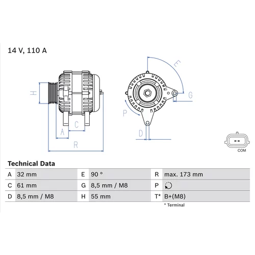 Alternátor BOSCH 0 986 083 980