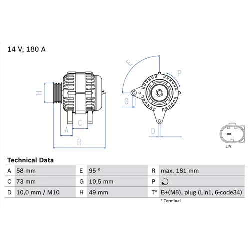 Alternátor BOSCH 0 986 084 630