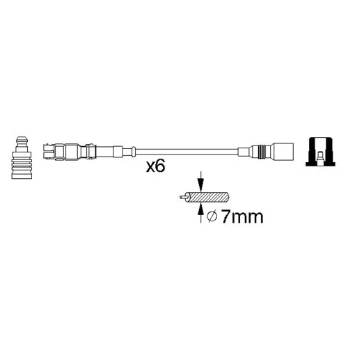 Sada zapaľovacích káblov BOSCH 0 986 356 302 - obr. 4