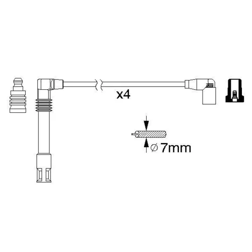 Sada zapaľovacích káblov BOSCH 0 986 356 305 - obr. 4