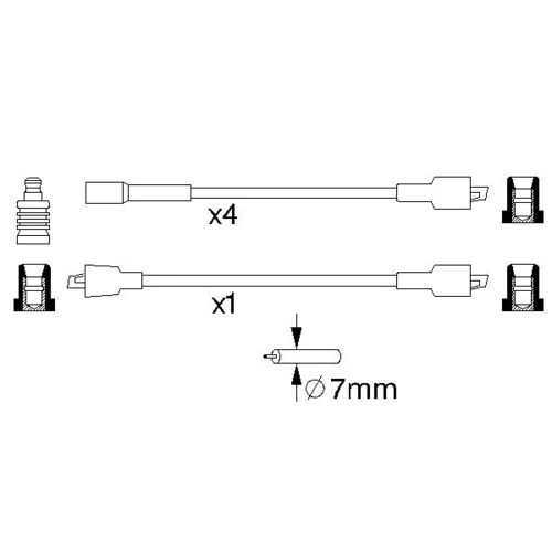 Sada zapaľovacích káblov BOSCH 0 986 356 732 - obr. 4