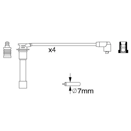 Sada zapaľovacích káblov BOSCH 0 986 356 742 - obr. 4