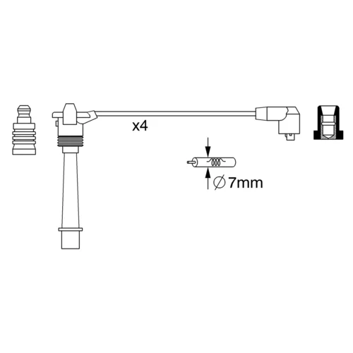 Sada zapaľovacích káblov BOSCH 0 986 357 258 - obr. 4