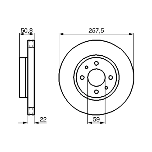 Brzdový kotúč 0 986 478 512 /BOSCH/