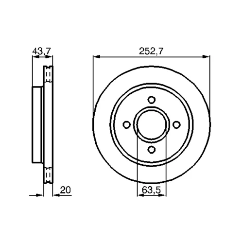 Brzdový kotúč 0 986 478 605 /BOSCH/ - obr. 4