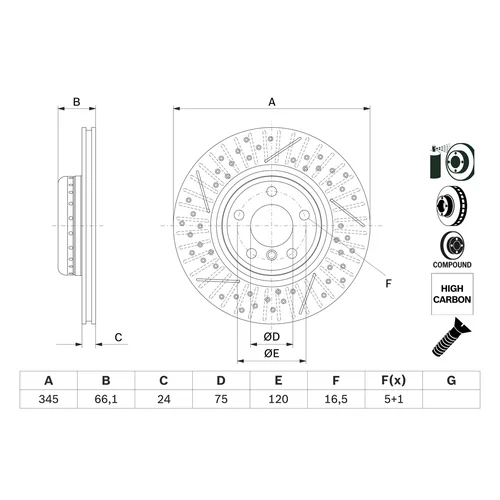 Brzdový kotúč 0 986 479 E05 /BOSCH/ - obr. 4